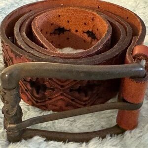 Vintage Streets Ahead leather belt.